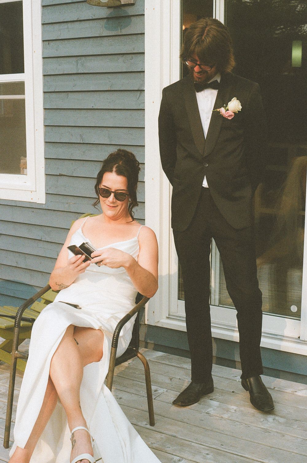 Port Rexton wedding captured on film by Newfoundland documentary style wedding photographer Kaitlyn Yvette