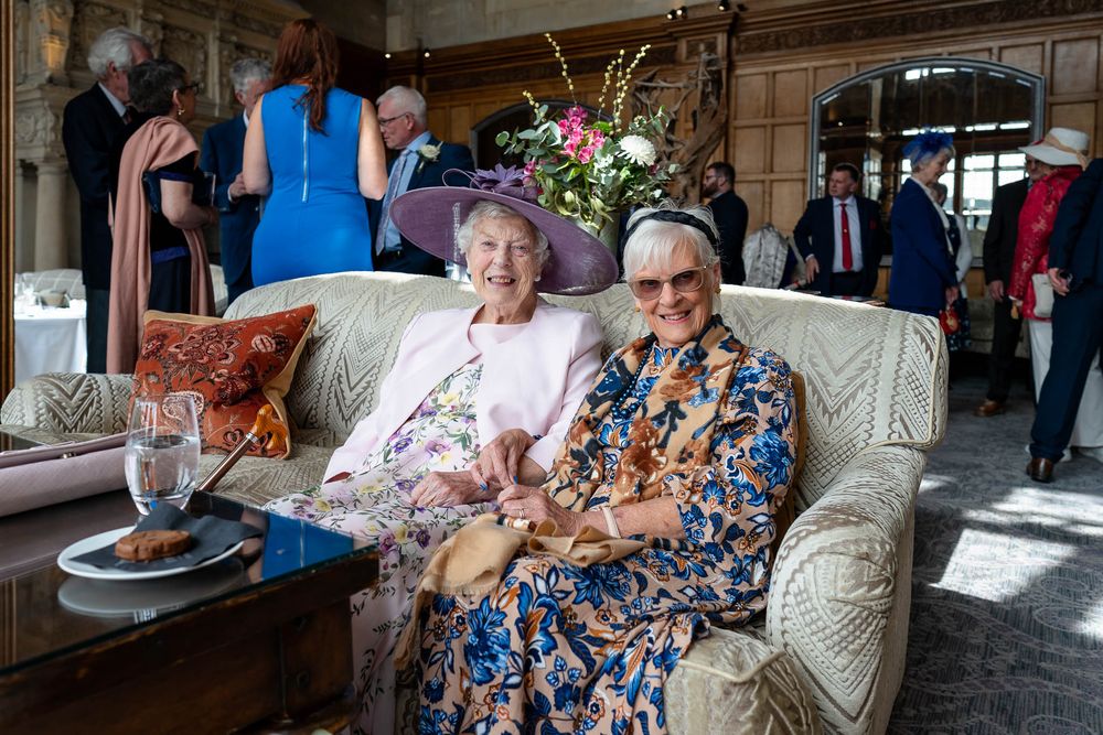 Wedding guests at Bovey Castle on Dartmoor