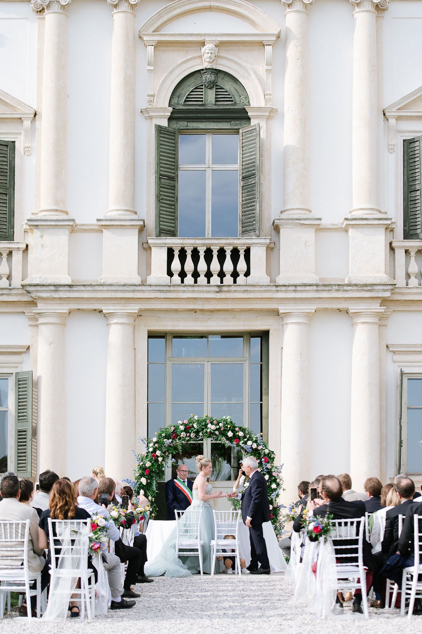 Luxury wedding ceremony at Villa Mosconi Bertani, Valpolicella, Verona