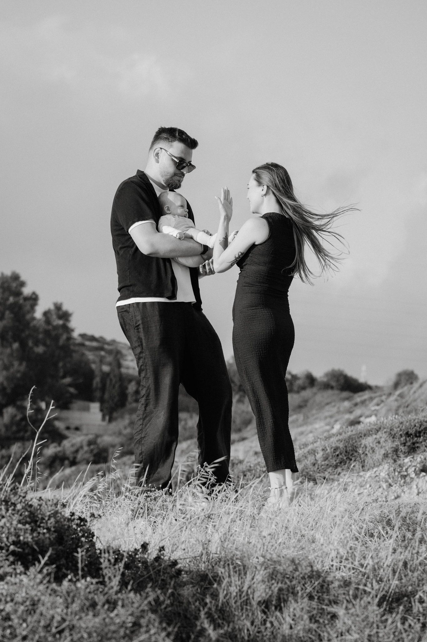 Couple captured during their proposal in Cyprus at Aphrodite Hills.