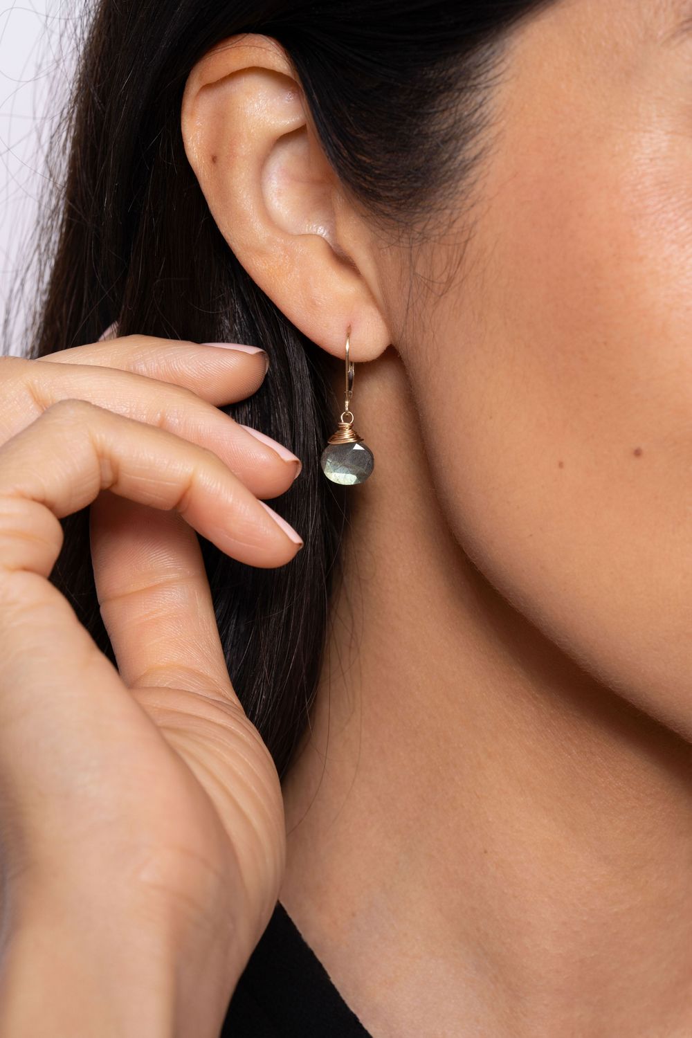 Premium jewelry product photography with sharp macro focus and professional studio lighting.