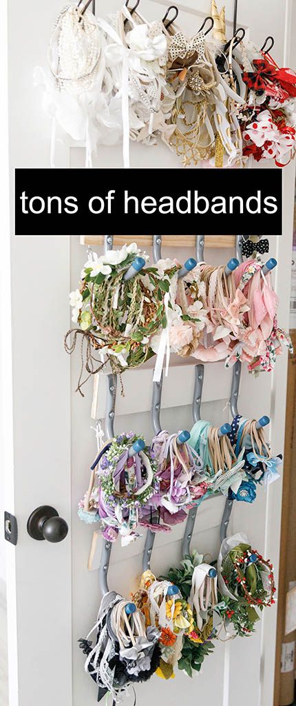 Variety of headbands and hair accessories for Emily Menzie Photography, Menifee California newborn, baby, and child photographer.