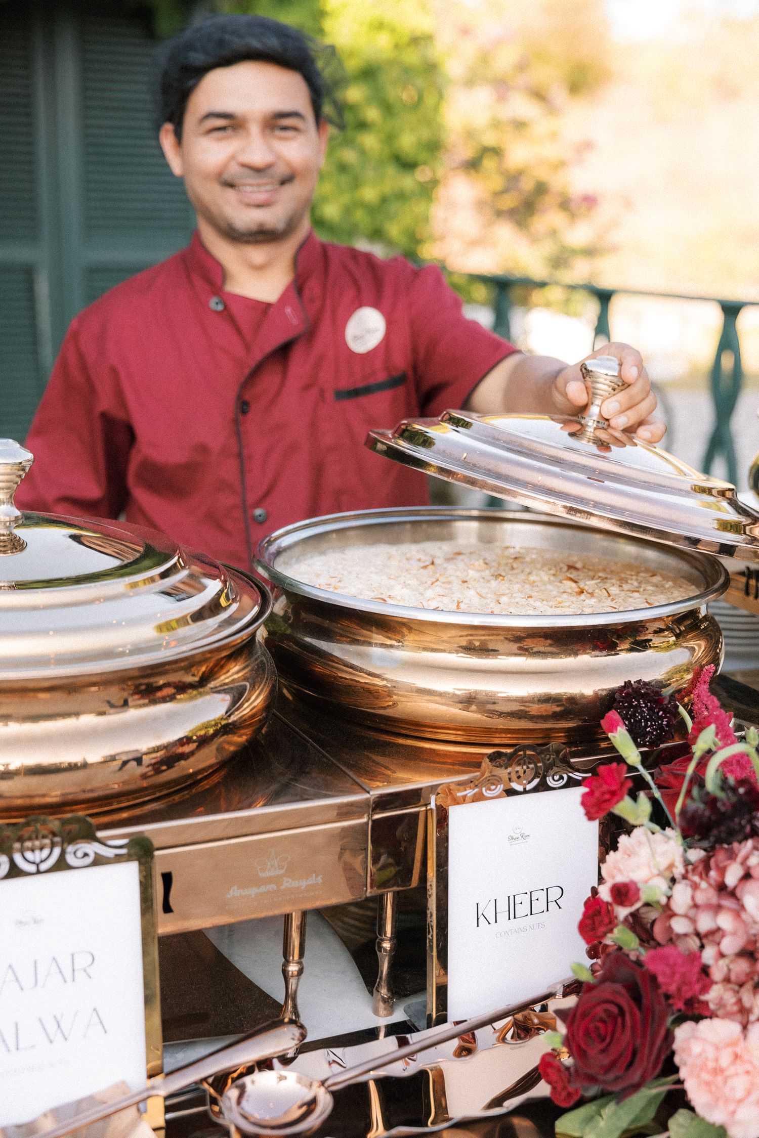 vibrant food stations at Casa de Palmela wedding Portugal