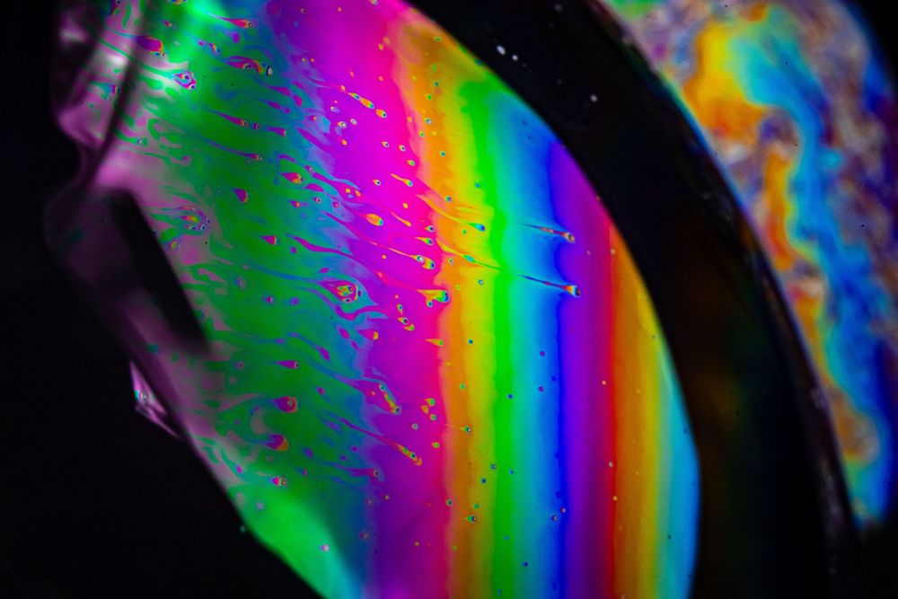 Bubbles: colorful macro detail photo