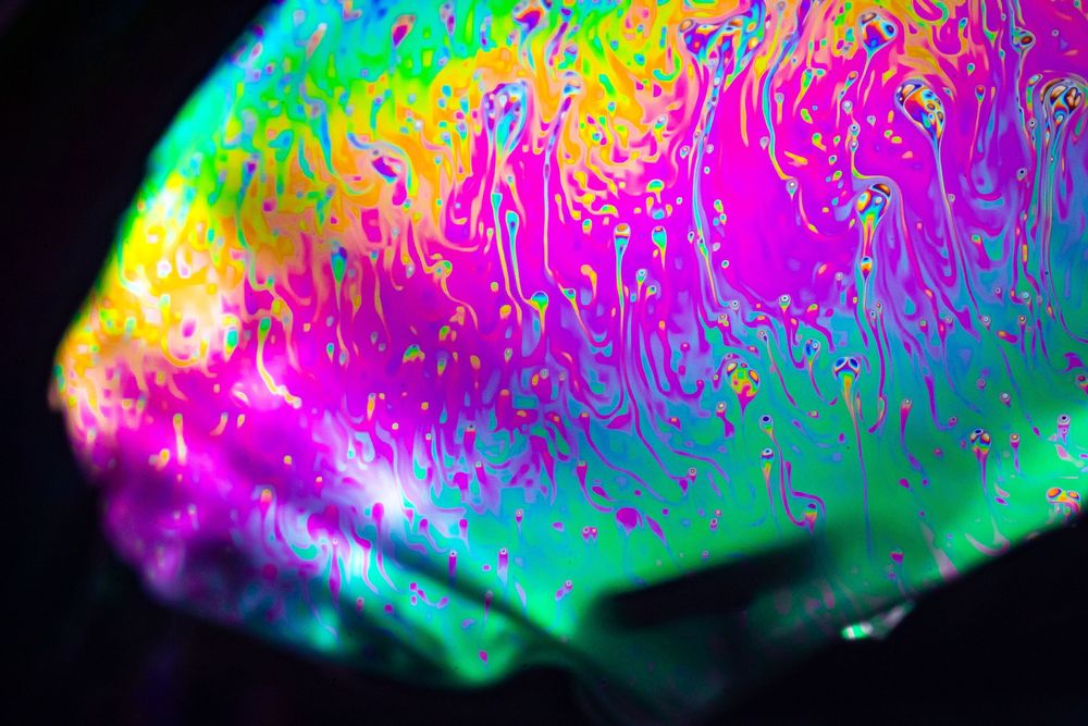 Bubbles: colorful macro detail photo