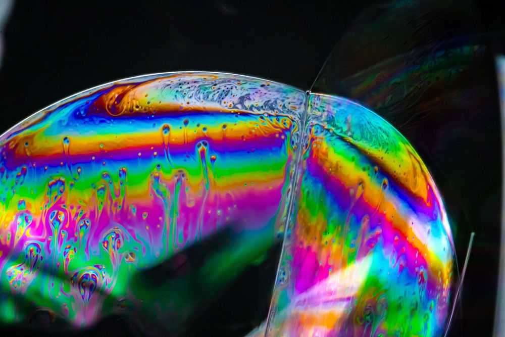 Bubbles: colorful macro detail photo