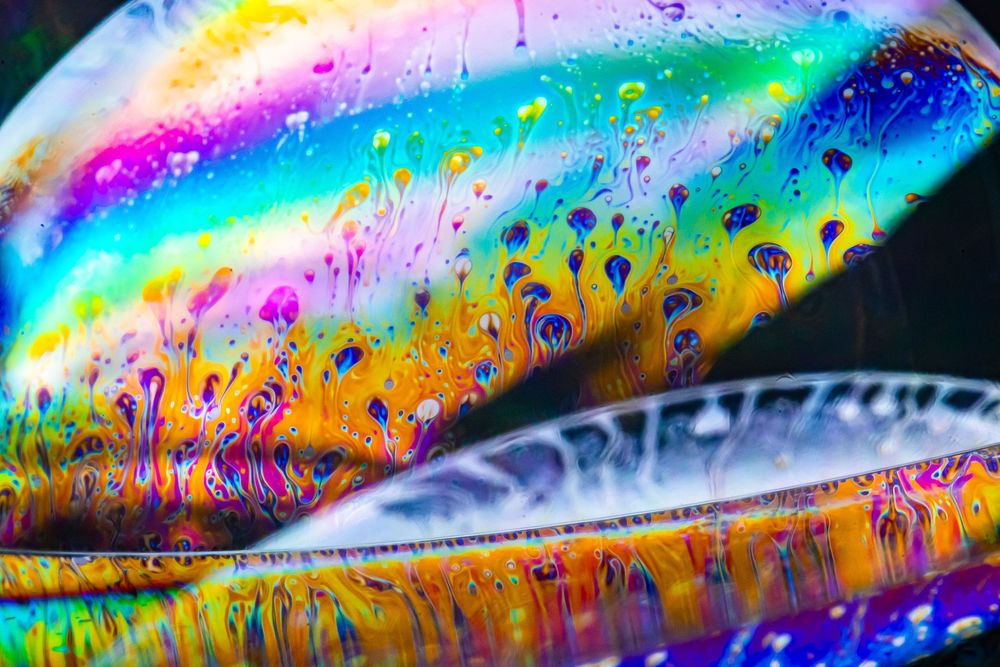 Bubbles: colorful macro detail photo