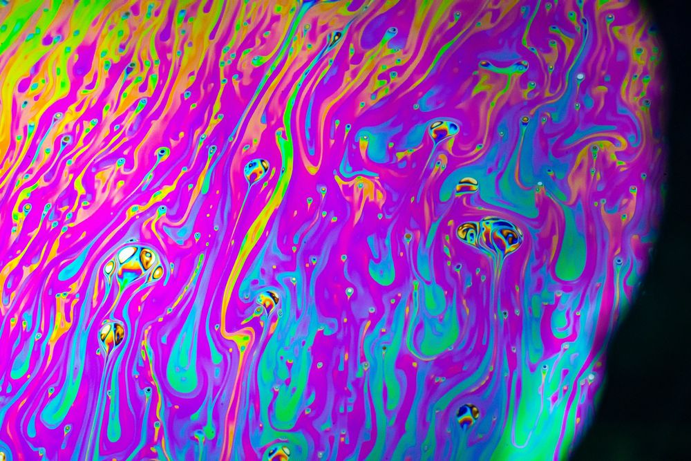 Bubbles: colorful macro detail photo