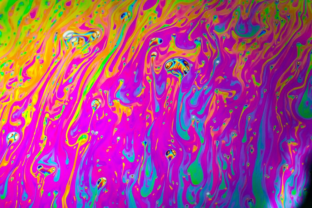 Bubbles: colorful macro detail photo