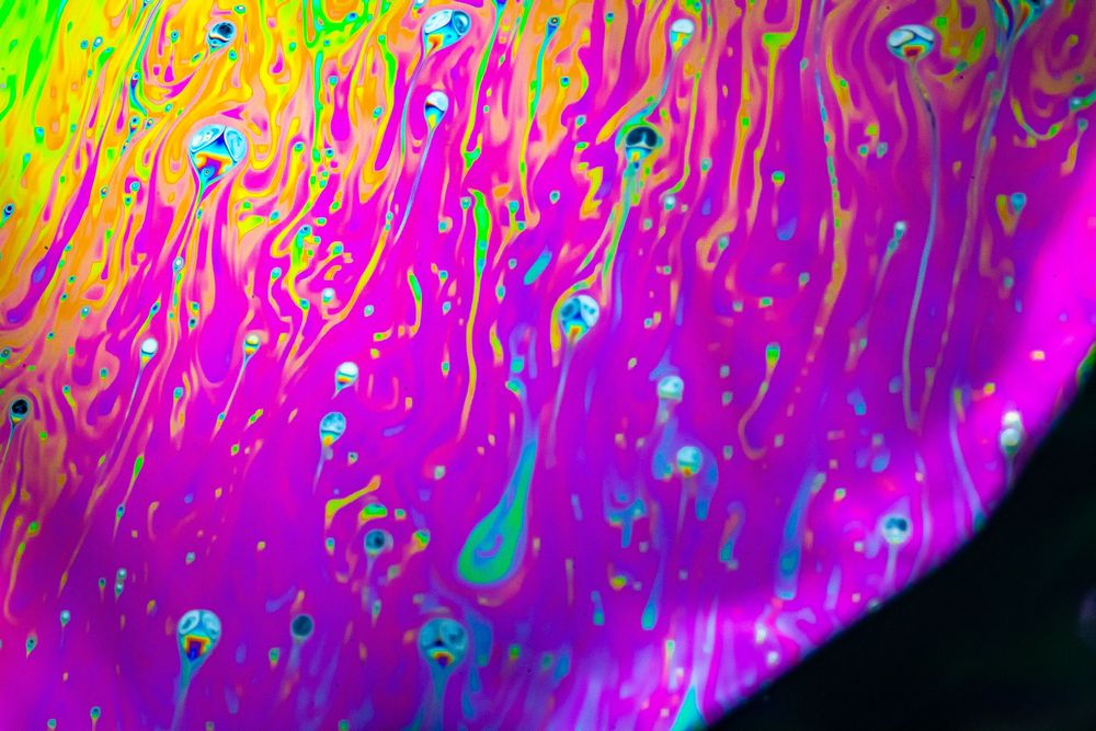 Bubbles: colorful macro detail photo