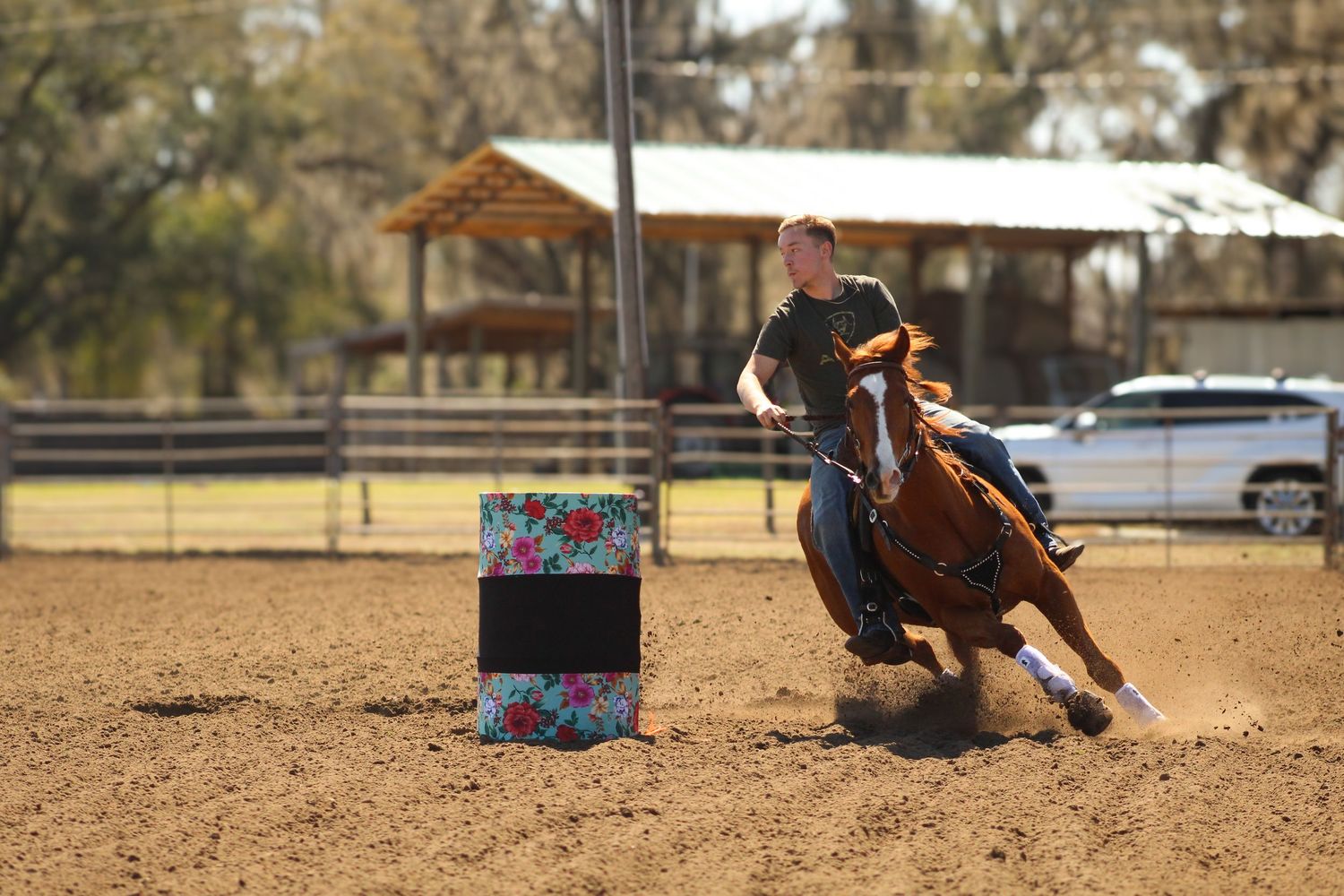 Horse barrel racing