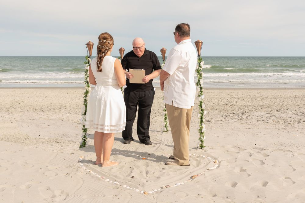 beach wedding rings bride groom