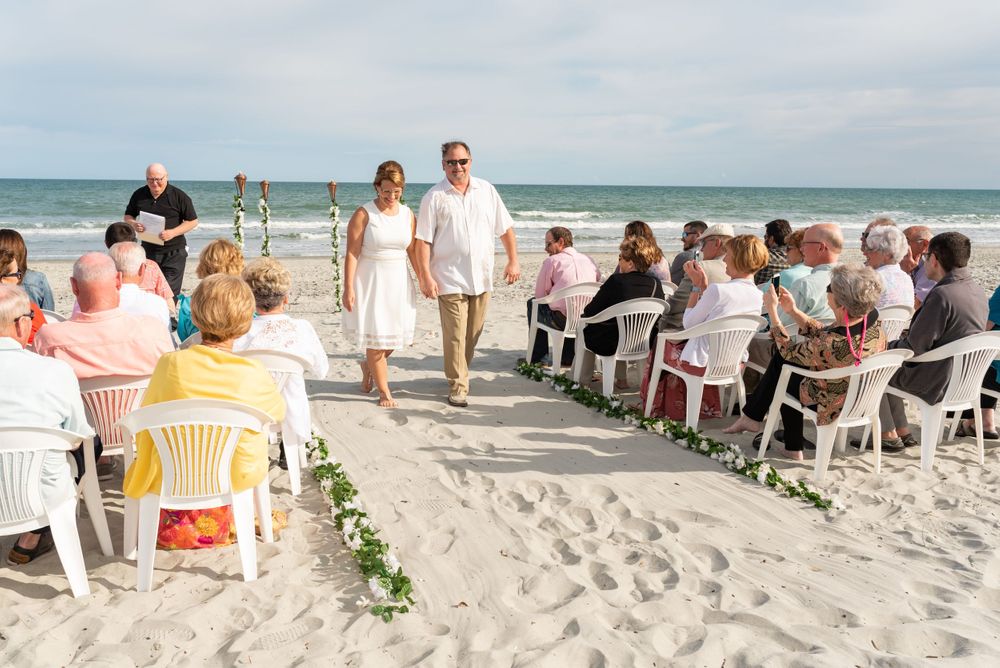 beach wedding rings bride groom