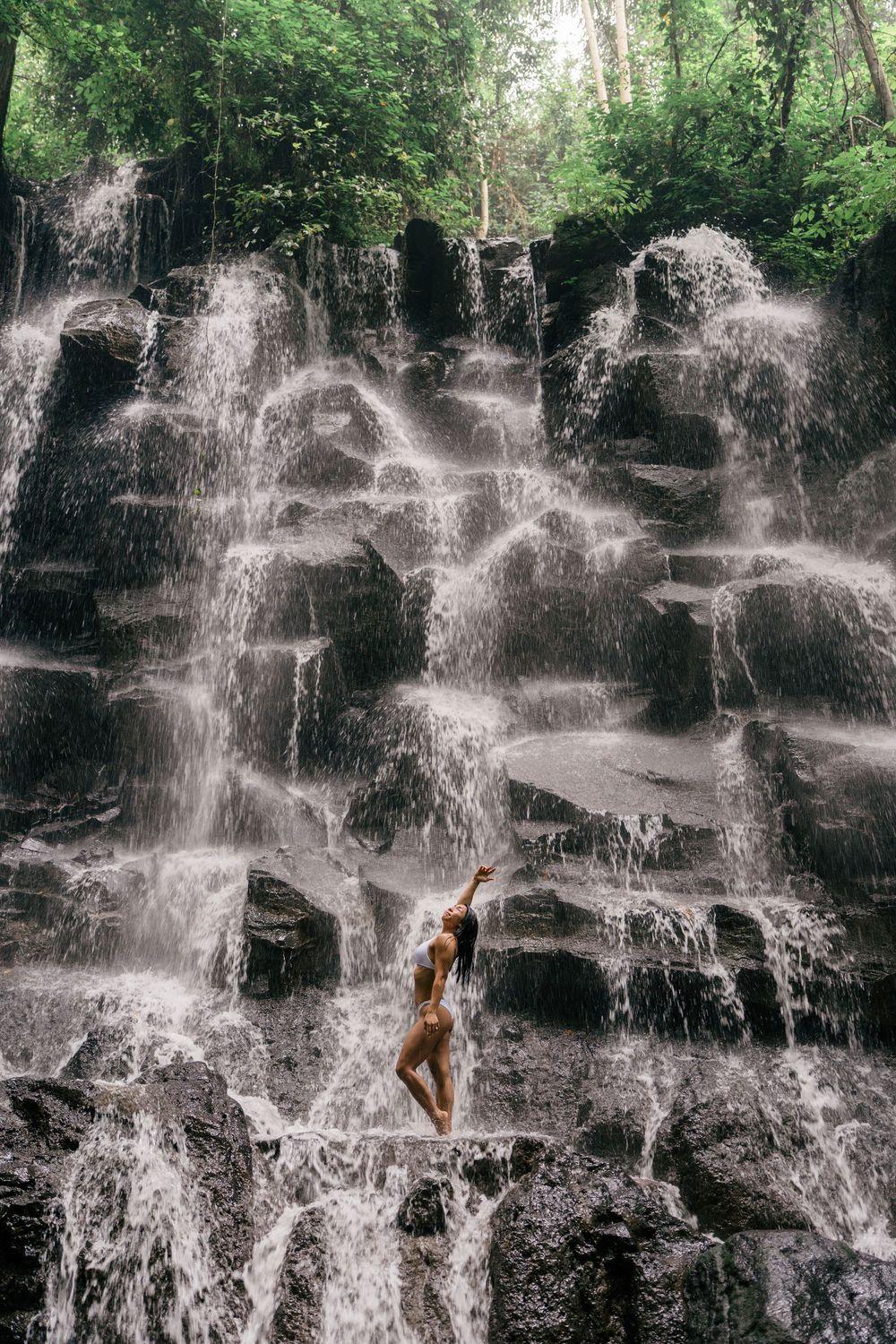 Solo lifestyle photoshoot at Kanto Lampo Waterfall Bali