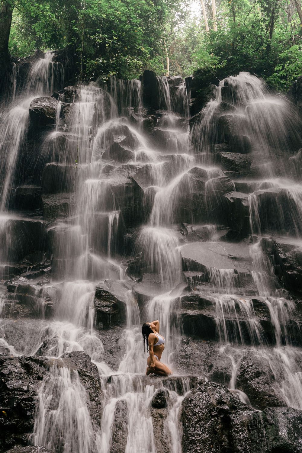 Solo lifestyle photoshoot at Kanto Lampo Waterfall Bali