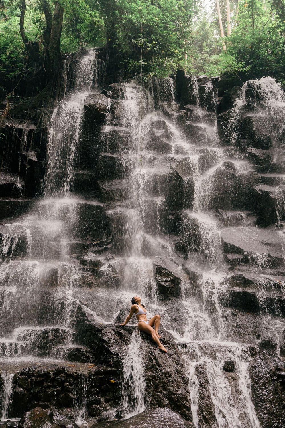 Solo lifestyle photoshoot at Kanto Lampo Waterfall Bali