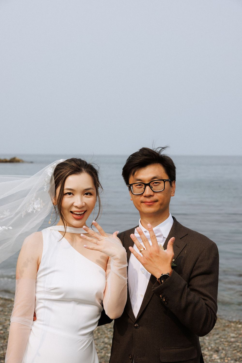 Wedding at Middle Cove Beach, captured by Newfoundland documentary style wedding photographer Kaitlyn Yvette