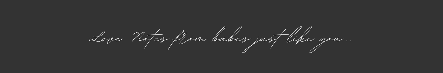 A simple minimalist gray text banner with cursive calligraphy on a dark background.