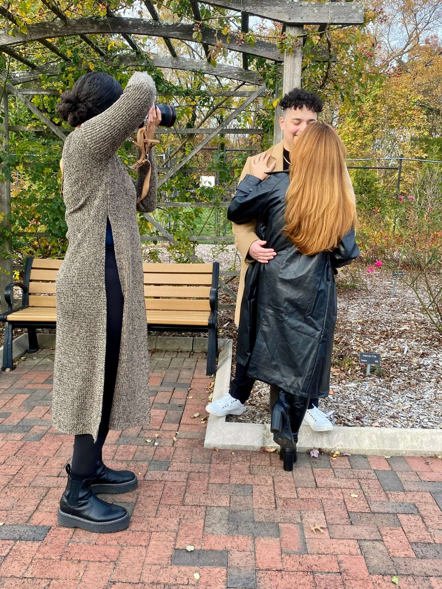 a photographer capturing a couple