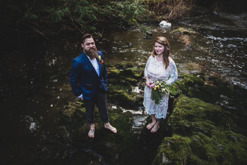 forest elopement, Vancouver Island elopement photographer