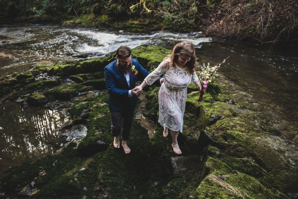forest elopement, Vancouver Island elopement photographer