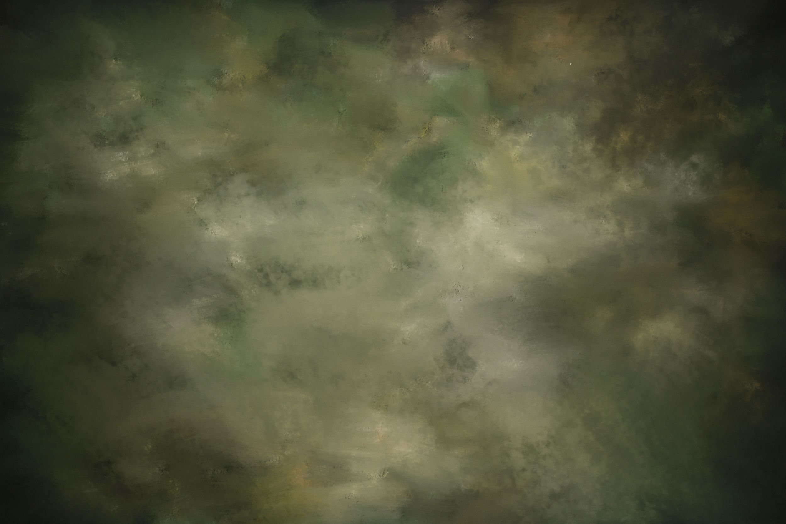 Olive green mottled photography backdrop with dark vignette edges.