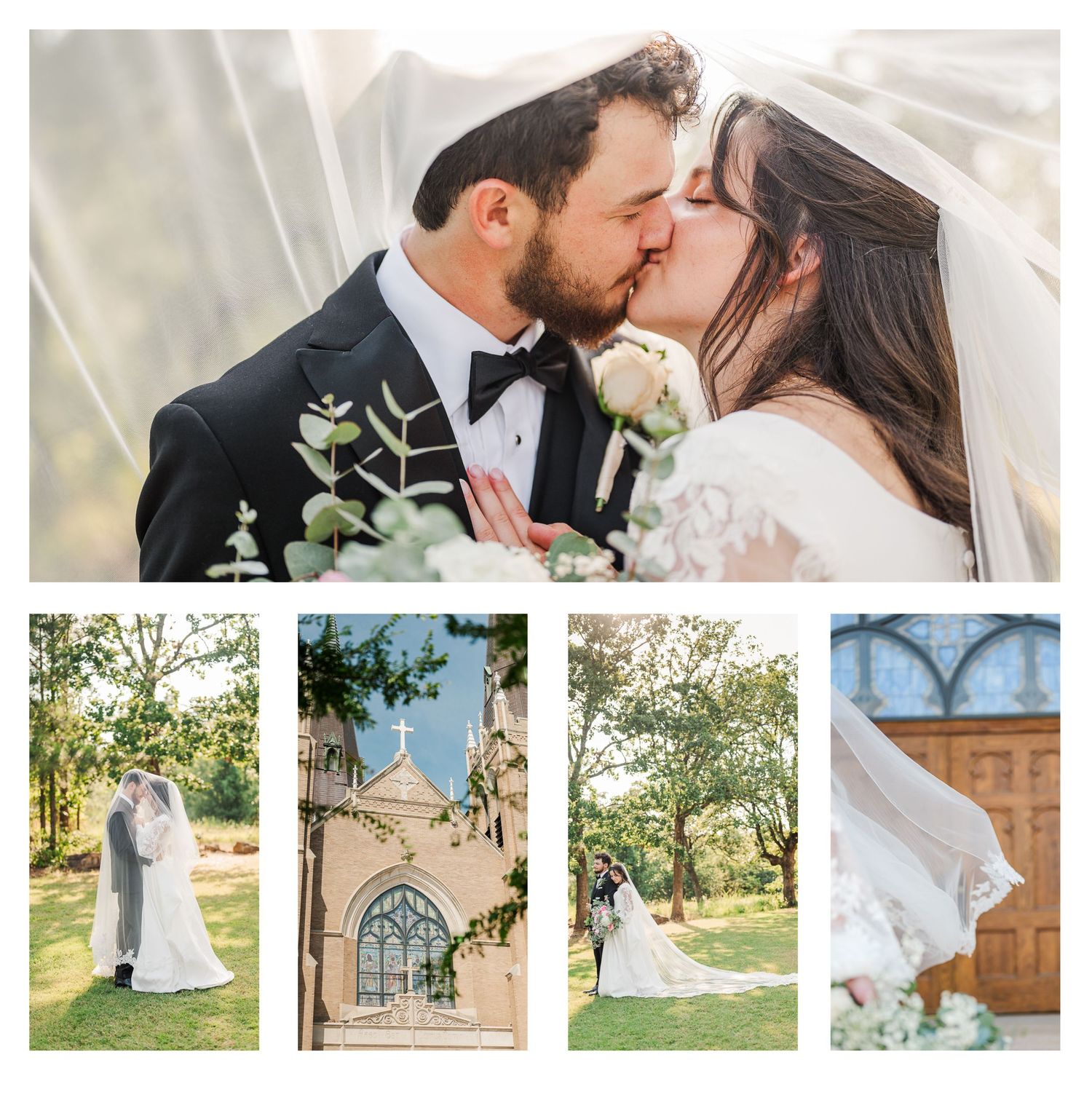 Wedding at Holy Family Cathedral Tulsa Oklahoma.
