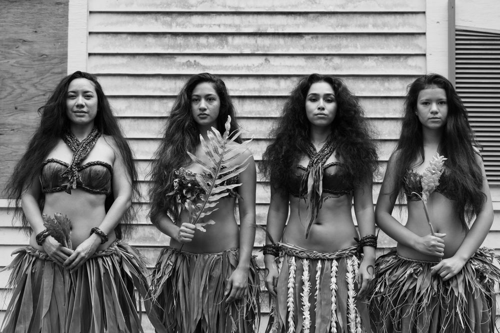 four Polynesian dancers on Maui