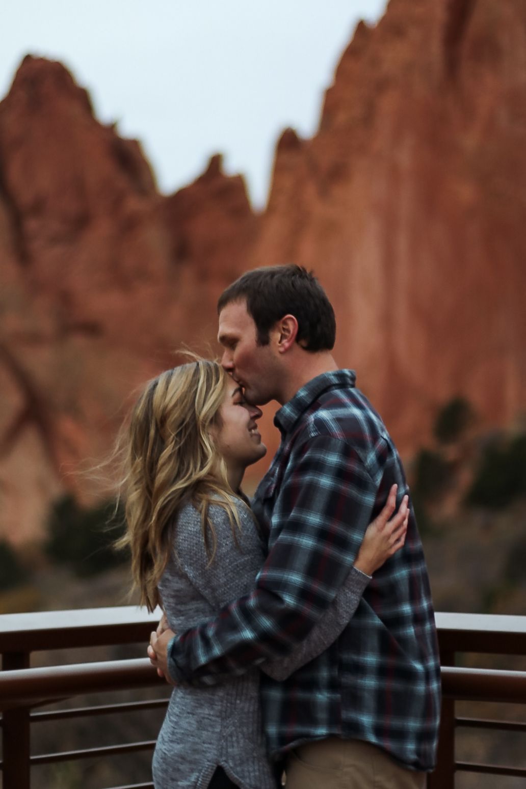 sweet couple kisses