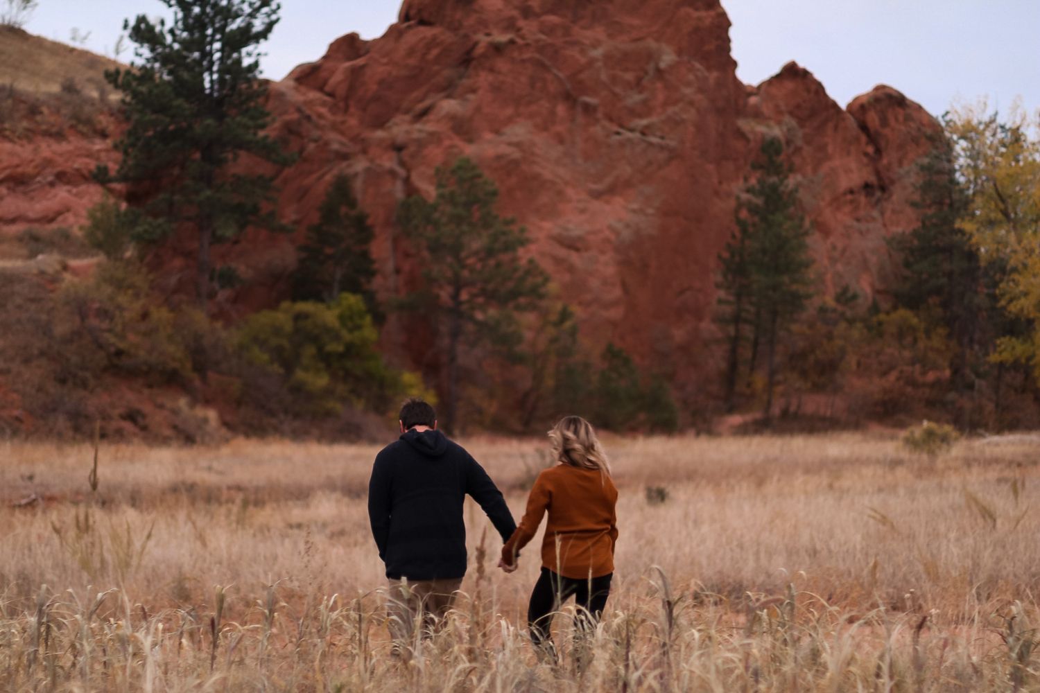 couple in a field
