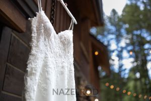 Wedding photograph of brides dress