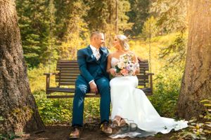 Wedding photograph of couple