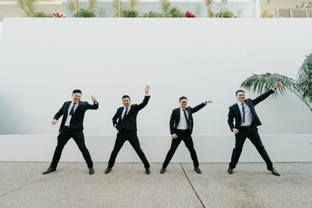 Groom's men funy photography in Summergrove Estate