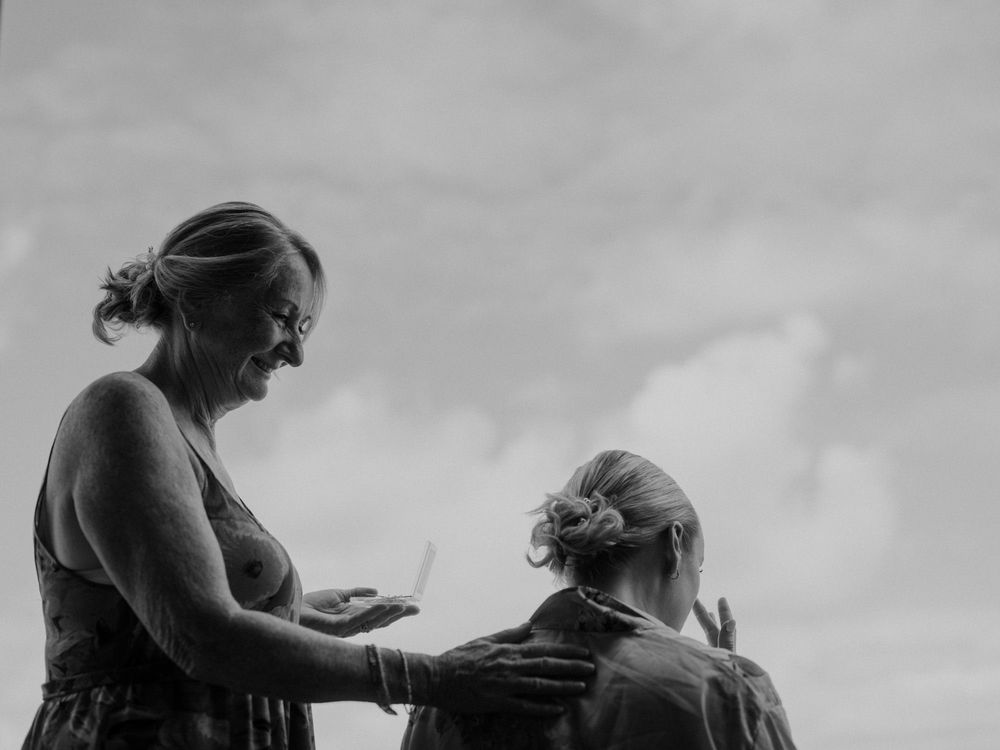 Intimate moment during destination wedding in Portugal
