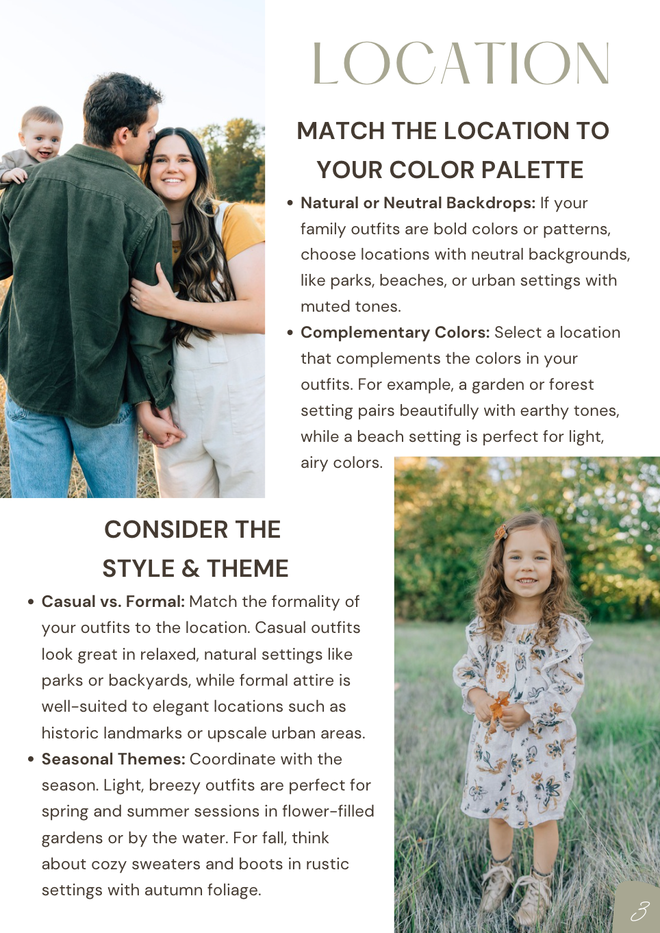 Family Photographer Style Guide Vancouver WA