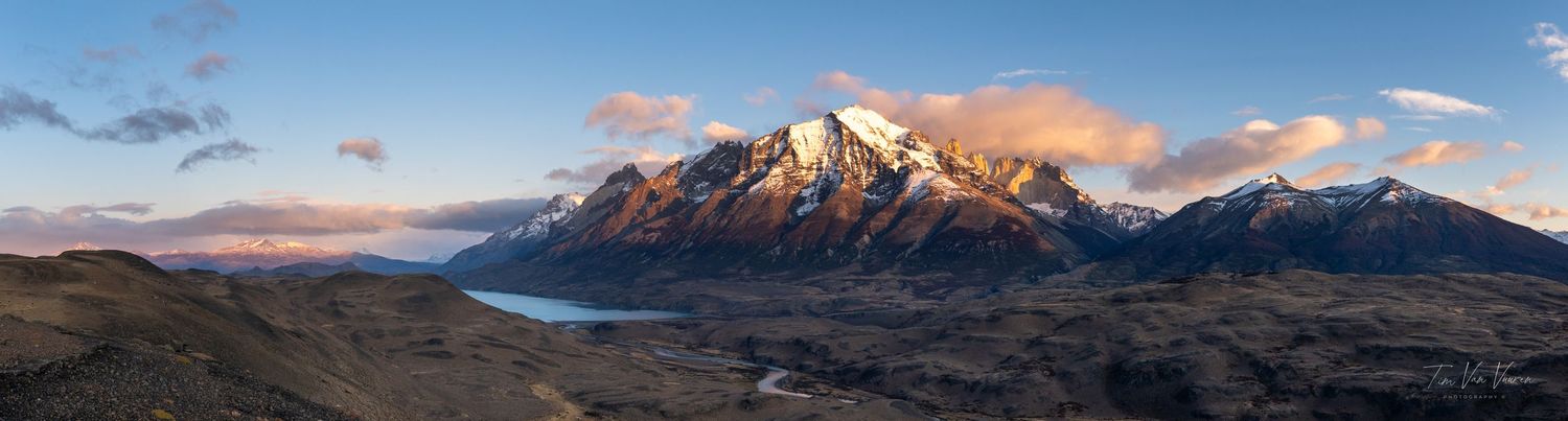 Snow capped Mountain in Torres Del Paine National Park, Chile