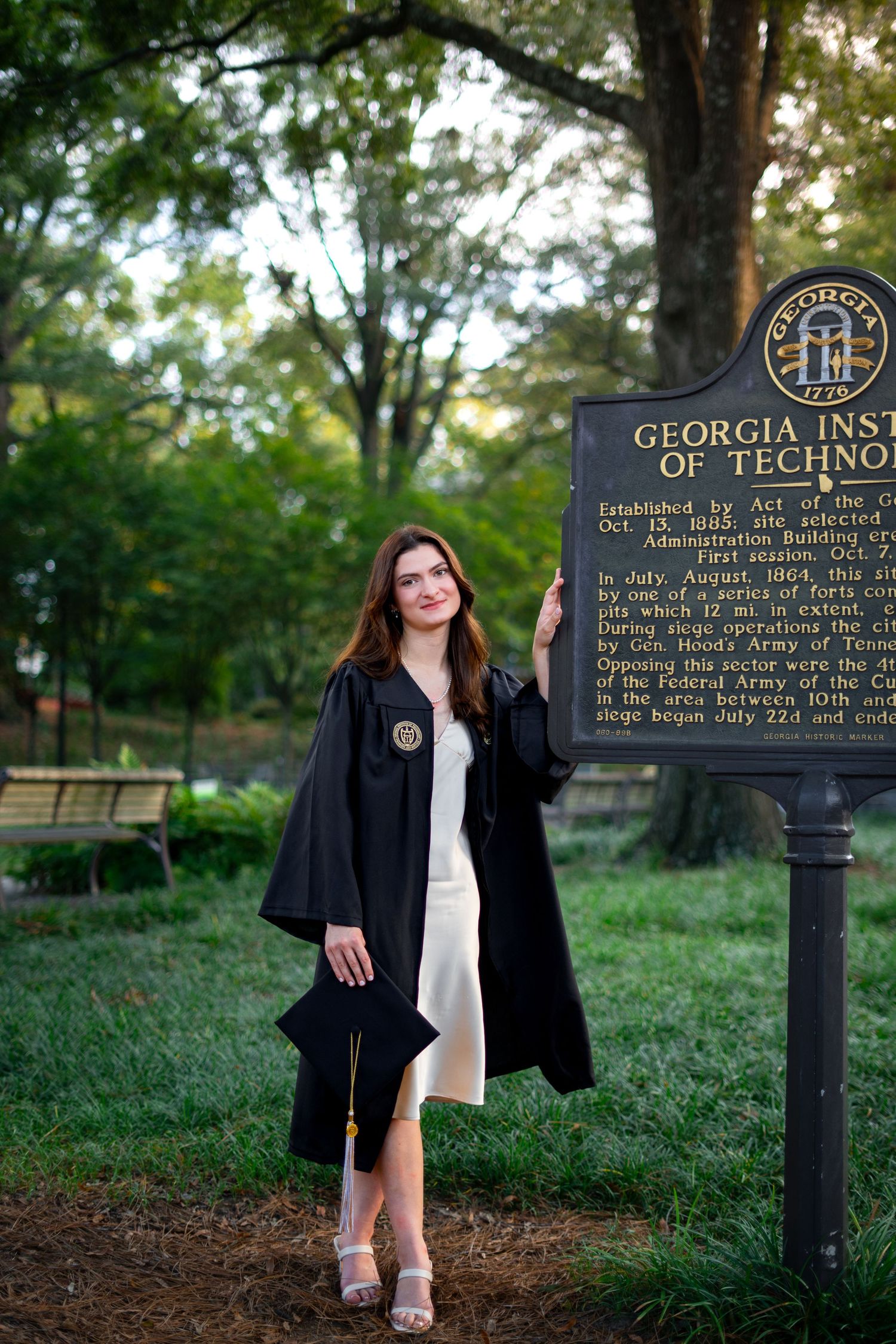 The GT sign, Georgia Tech grad photos locations