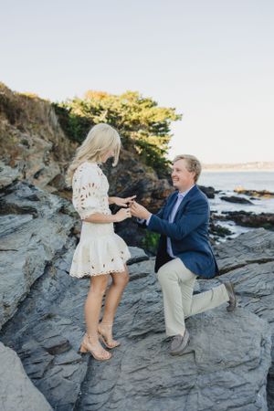 RI engagement photographer, Newport engagement photos, Wedding photographers in Rhode Island. Cliff Walk, Newport, RI