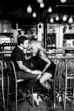 Fun casual engagement photographer, RI wedding and engagement photographer, engagement photo inspo, Bar engagement photos