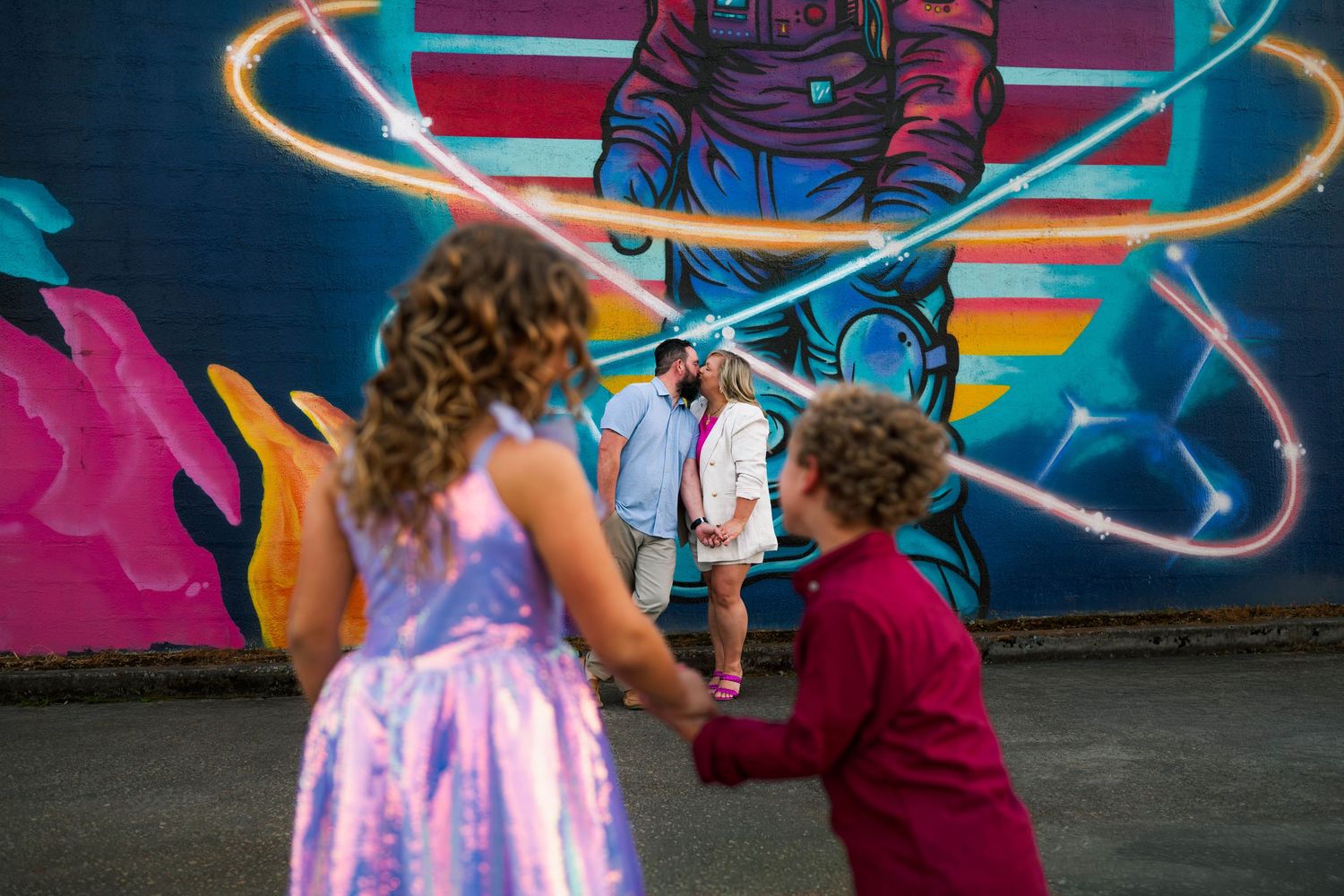Couples and family session being captured by Chelsea Marne Photography in Columbia South Carolina. Artwork by ArtofSlim