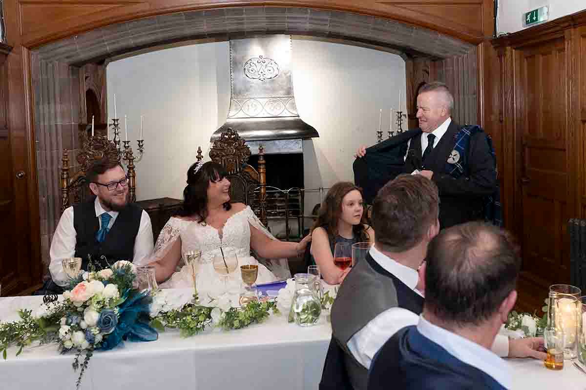 Father of the bride gives a speech at Dalston Hall- Cumbria's premier wedding venue