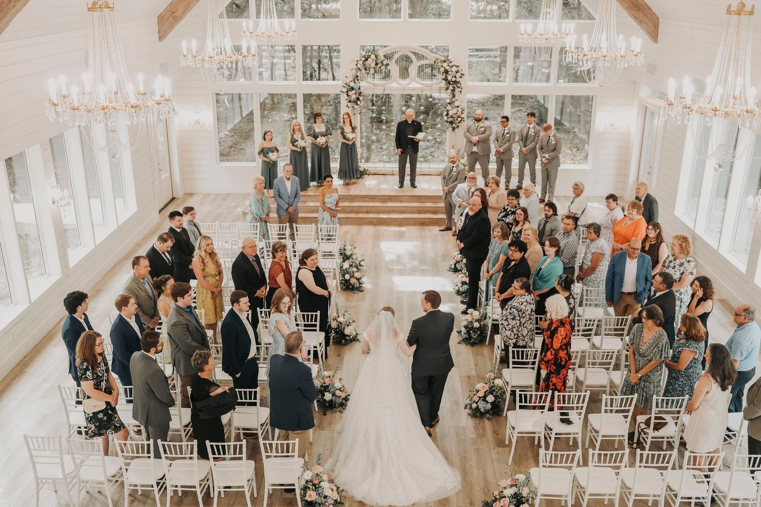 Emotional wedding ceremony moment between Parker and Kathryn