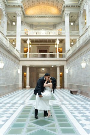 Engagement and elopement photos at Hartford City hall in Hartford, Connecticut. Bride and Groom Portraits
Hartford City Hall Photographer