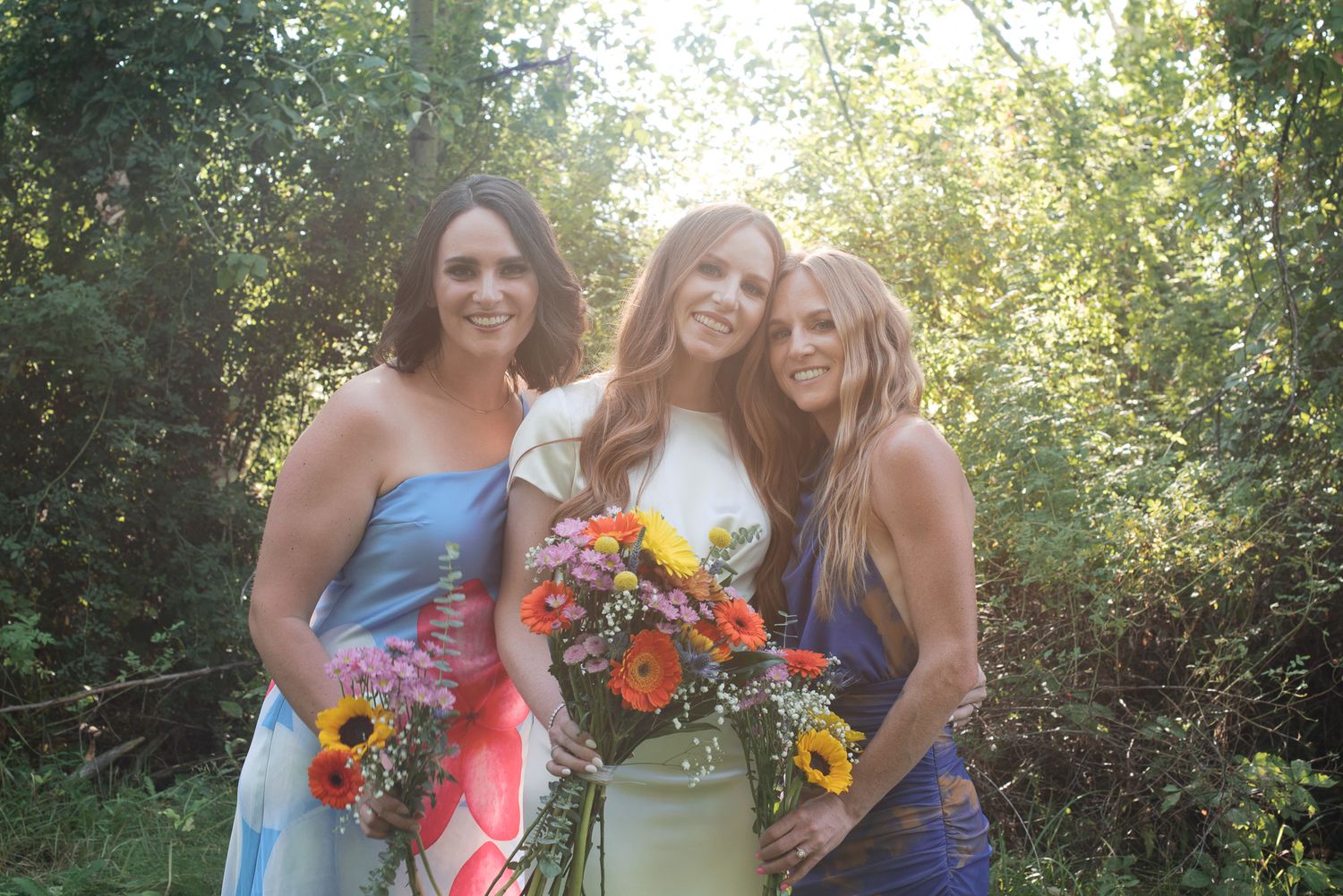 bride and bridesmaids boise idaho wedding photographer