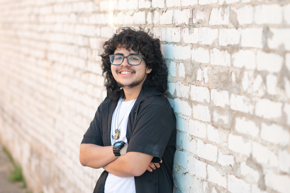 Senior Guy with His Car and Guitar in Downtown Bartlesville by Bartlesville Senior Photographer Kristi Bray