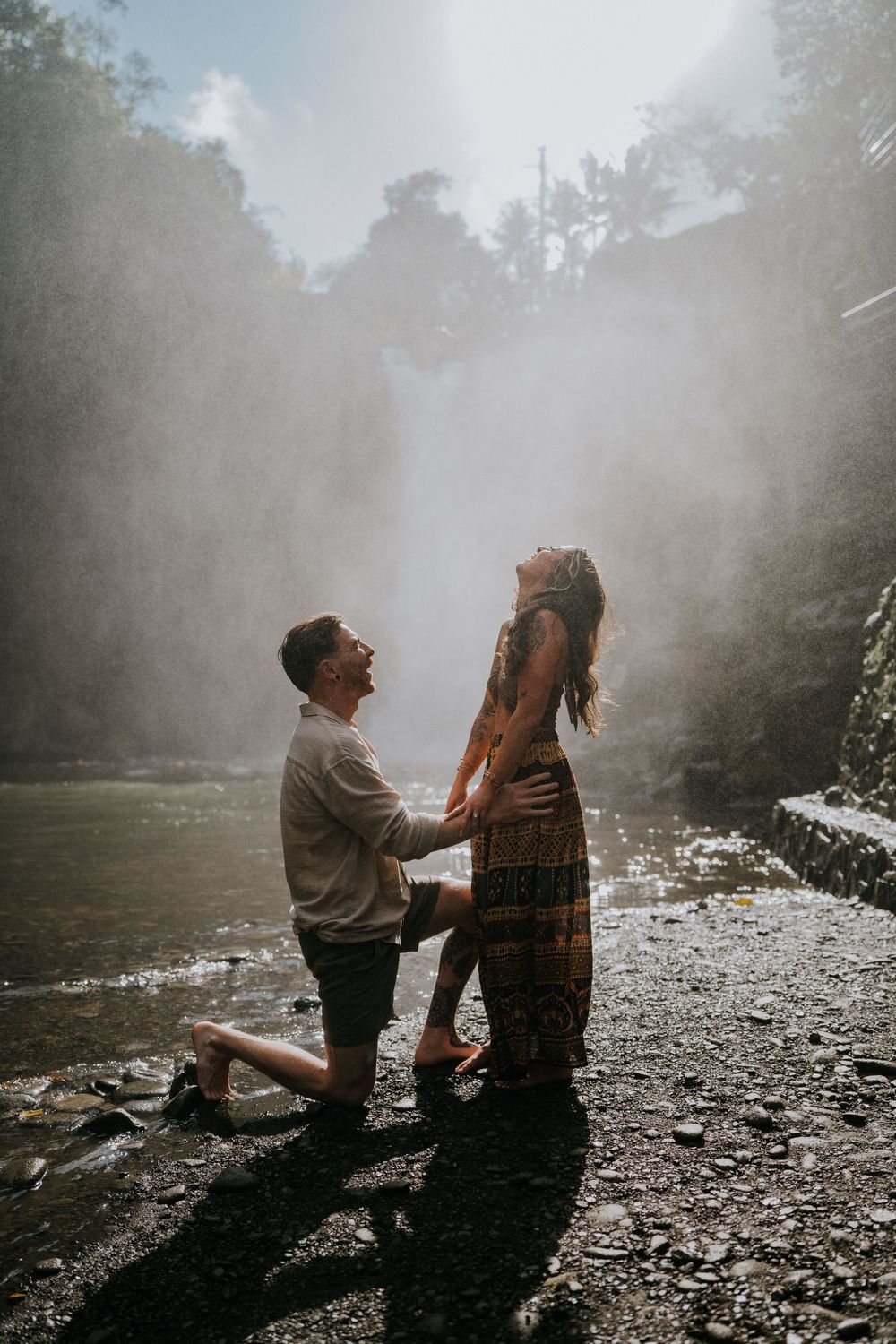 Proposal photography at Blangsinga Waterfall Bali