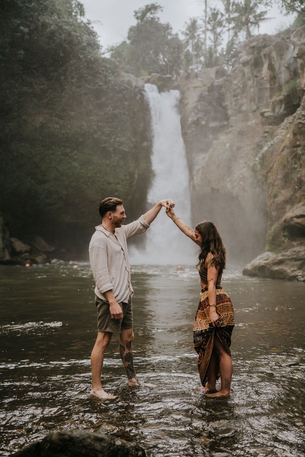 Proposal photography at Blangsinga Waterfall Bali