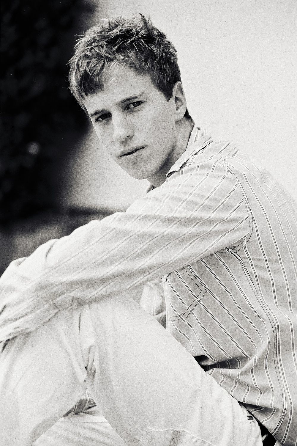 Young man posing for a shoot for his portfolio as an author
