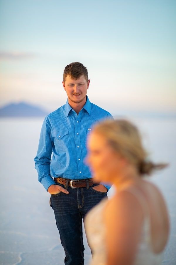 intimate elopement at the salt flats