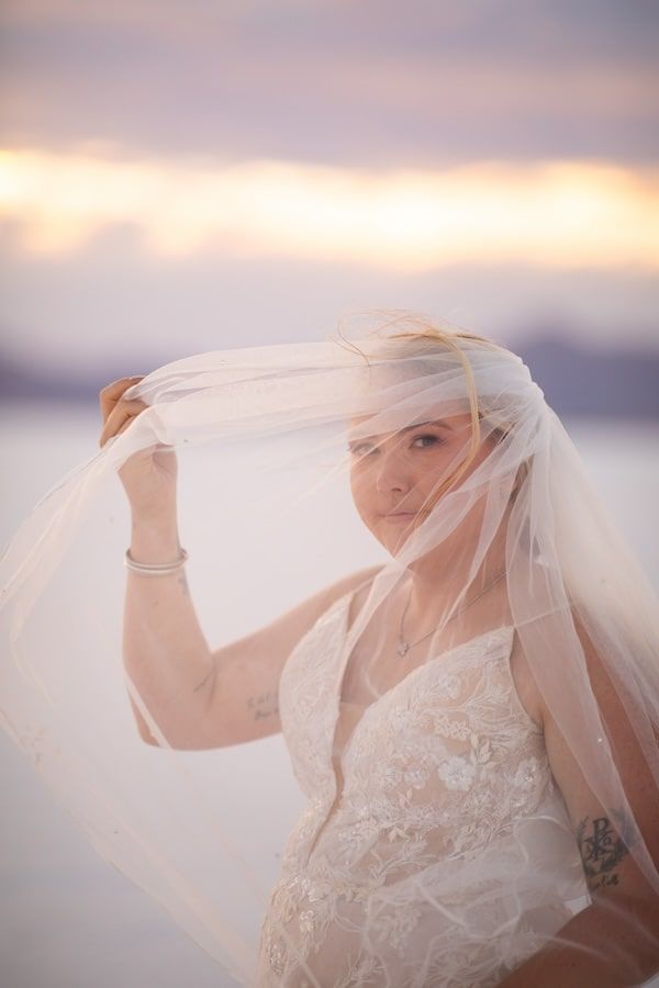 intimate elopement at the salt flats